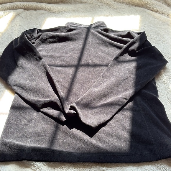 L.L. Bean Quarter Zip Black Fleece Large Pullover Sweater - Picture 6 of 8